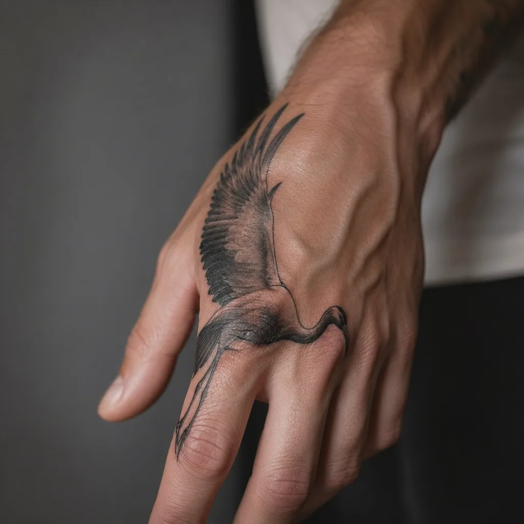 Main realiste crane