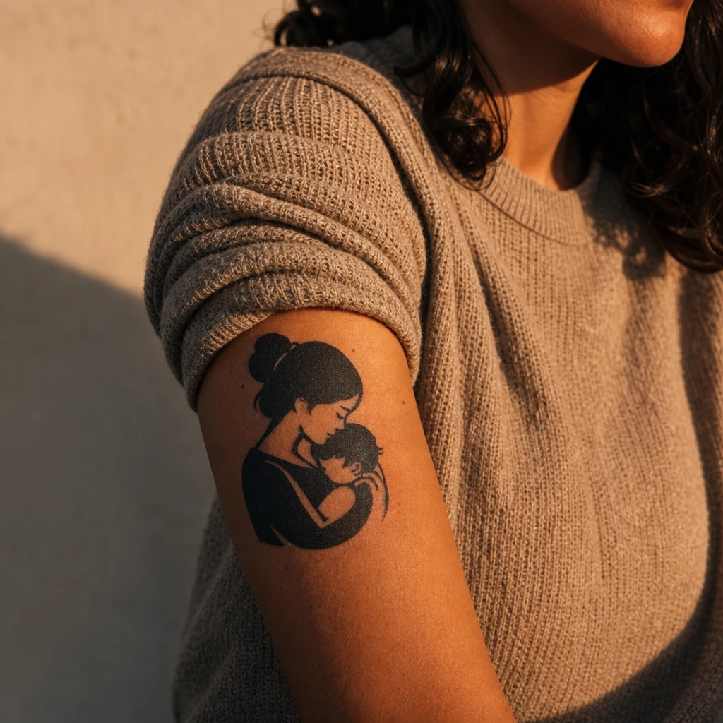 Mere et enfant blackwork