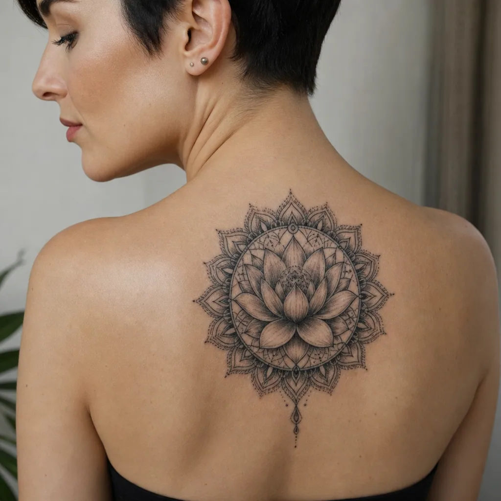 Mandala lotus réaliste
