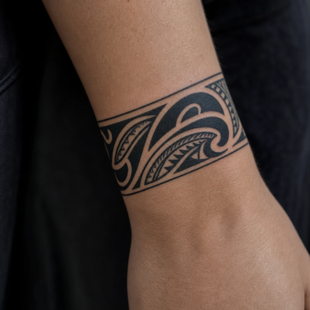 Tattoo maori auf echter Haut