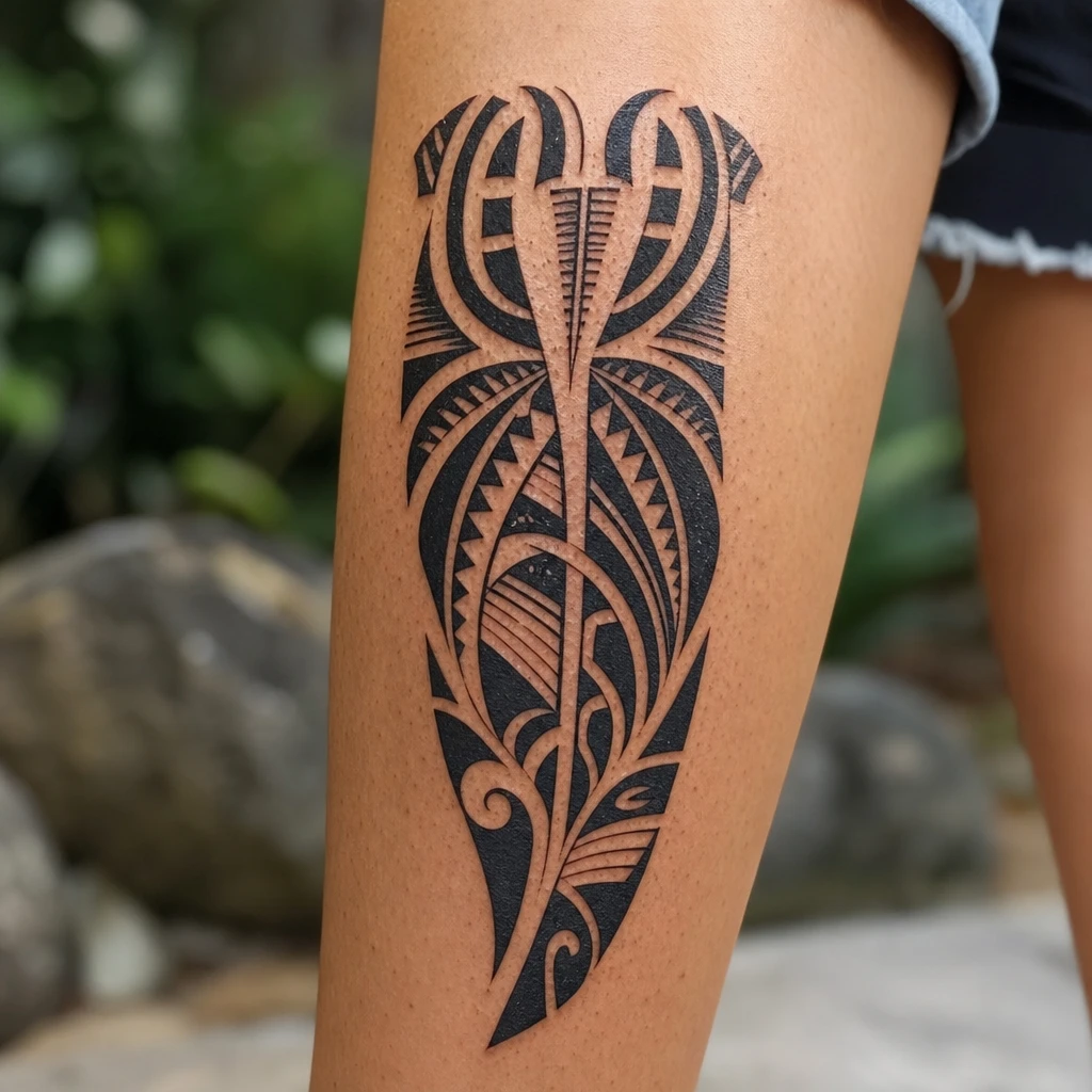 Tattoo maori auf echter Haut