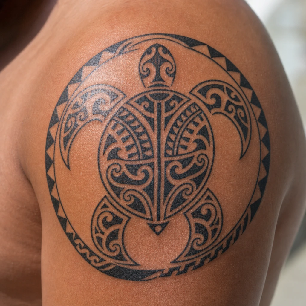 Tattoo maori auf echter Haut