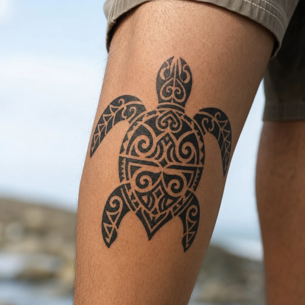 Tattoo maori auf echter Haut
