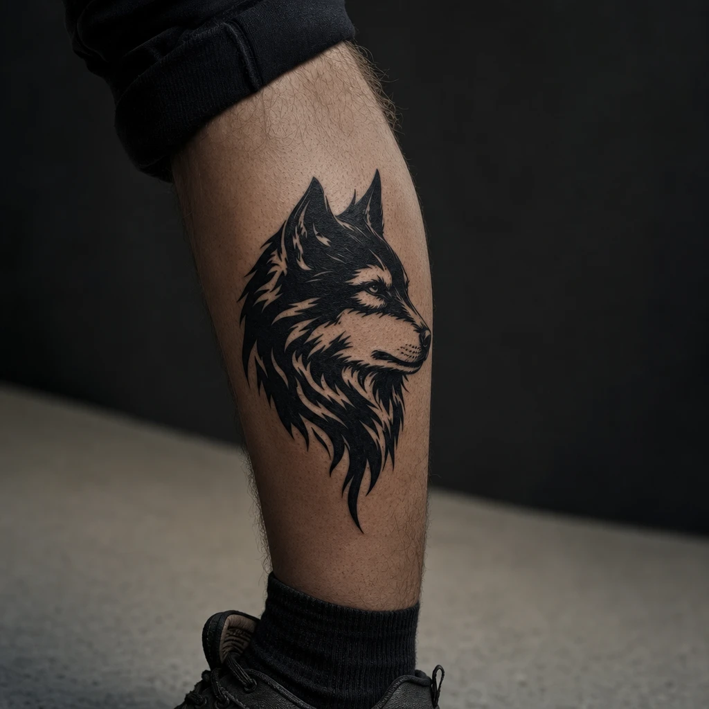 Loup blackwork