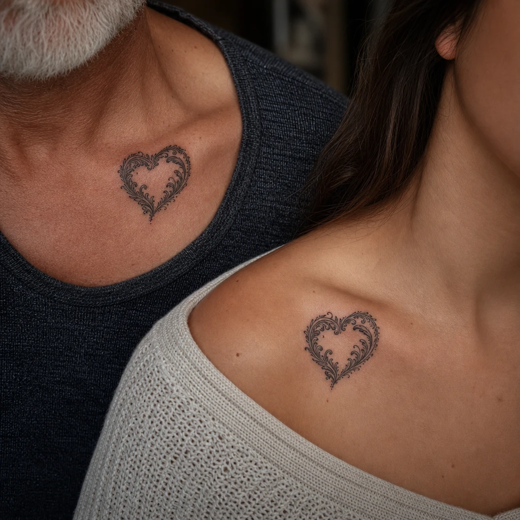 Coeur ornemental fille