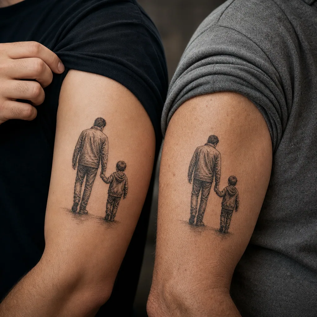 Pere fils premium illustratif