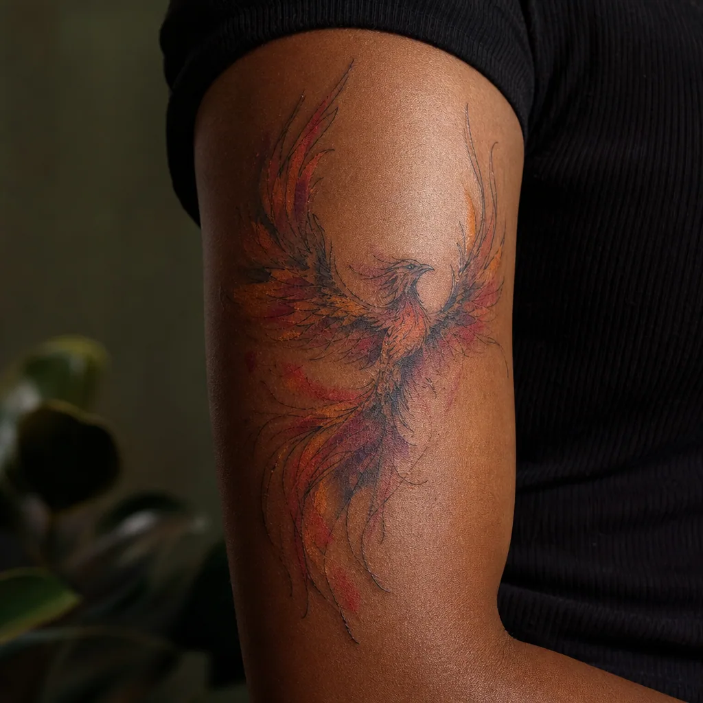 Phenix aquarelle renaissance