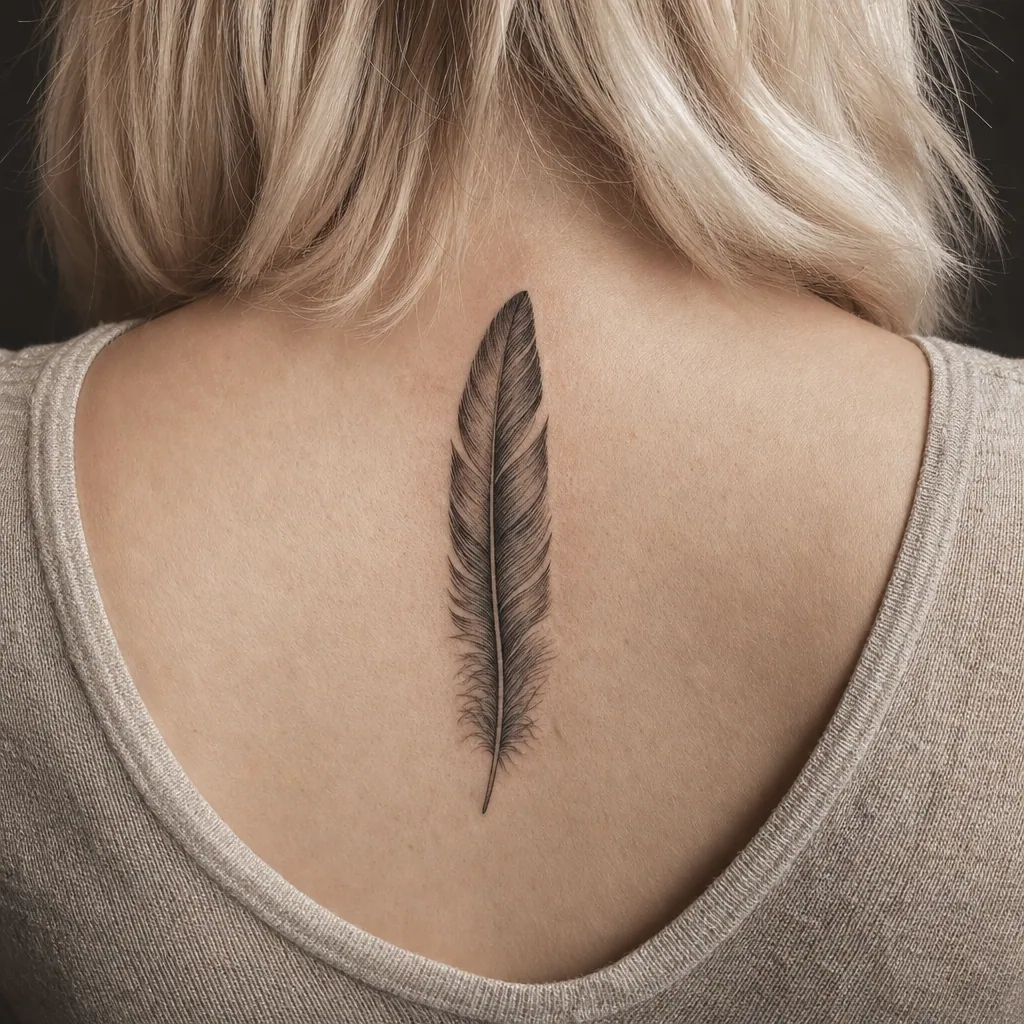 Plume realiste detaillee