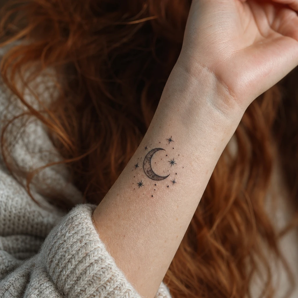 Lune et etoiles
